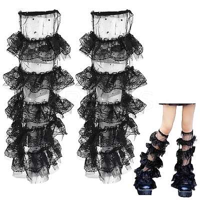 Polyester Lace Leg Sleeves AJEW-WH20080-23A-1