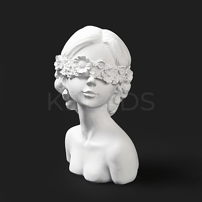 Girl Bust Resin Necklace Display Stands LS-ODIS-A012-05A-1
