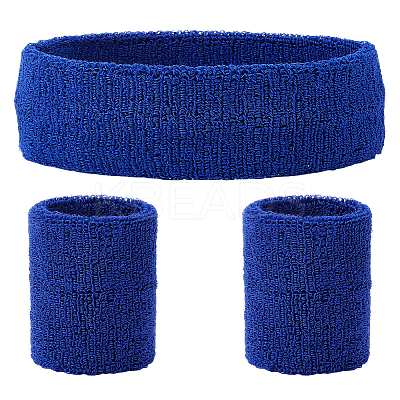 Polyester Elbow Sleeves and Headband AJEW-WH20010-49A-1