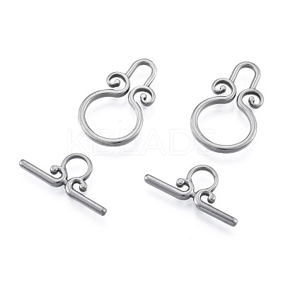 Non-Tarnish 304 Stainless Steel Toggle Clasps STAS-N092-182-1