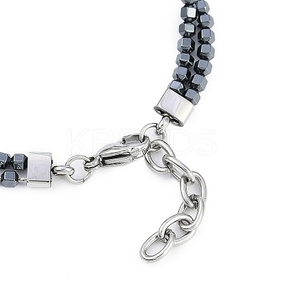 Synthetic Non-magnetic Hematite Beaded Bracelets BJEW-S156-05P-D-1