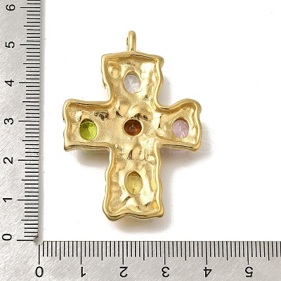Ion Plating(IP) 304 Stainless Steel Colorful Rhinestone Pendants STAS-C105-11G-1