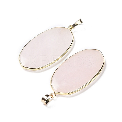 Natural Rose Quartz Pendants G-K338-05G-1