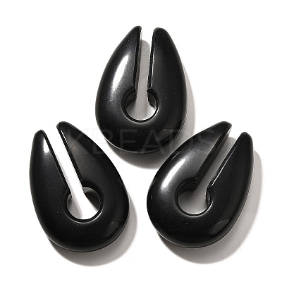 Natural Obsidian Ear Plugs Gauges G-I359-13D-03-1