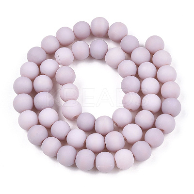 Opaque Glass Beads Strands X-GLAA-T032-P8mm-MD07-1