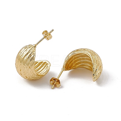 Rack Plating Brass Stud Earrings for Women EJEW-M213-46G-1