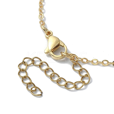 Natural Mixed Gemstone Round Pendant Necklaces NJEW-JN04565-1