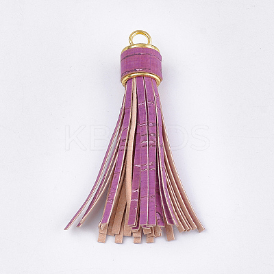 PU Leather Tassel Big Pendants Decorations FIND-T048-05E-1