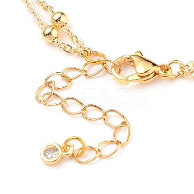 Double Layer Anklets AJEW-AN00309-01-1