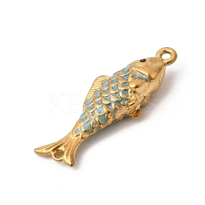 304 Stainless Steel Enamel Fish Connector Charms STAS-B128-54G-06-1