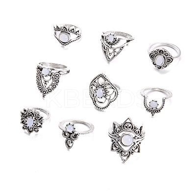Natural Moonstone Finger Rings PW-WG82FD6-01-1