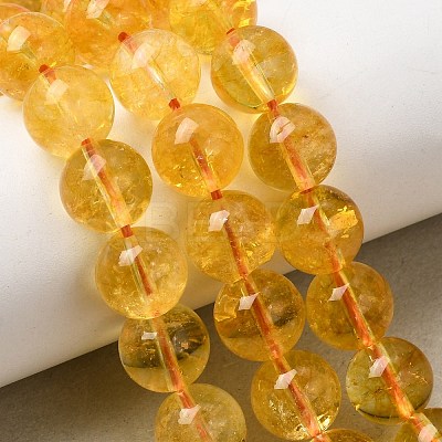 Natural Citrine Beads Strands G-E326-8mm-01A-1