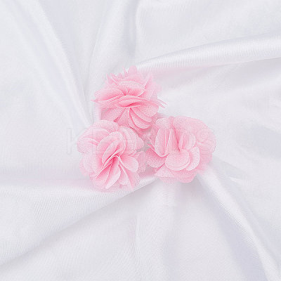 40Pcs Polyester Fabric Flowers FIND-CP0001-07B-1