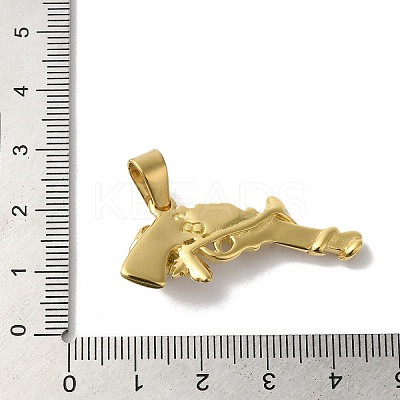 PVD Vacuum Plating 304 Stainless Steel Pendants STAS-B069-41G-02-1