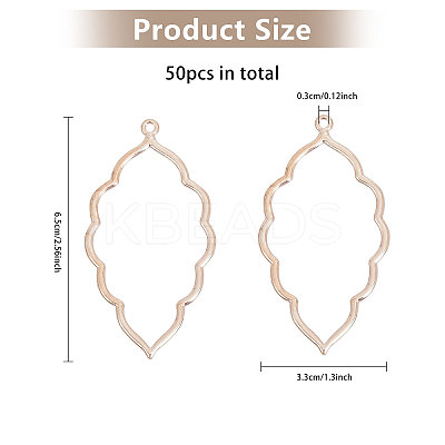 50Pcs Tibetan Style Alloy Open Back Bezel Big Pendants FIND-CA0008-77RG-1