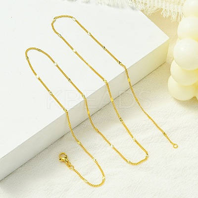 2mm Rack Plating Brass Twisted Chain Necklaces for Women Men MAK-L044-61G-1