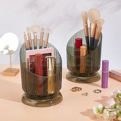 Transparent Plastic Makeup Brush Storage Organizer AJEW-WH0332-33A-1