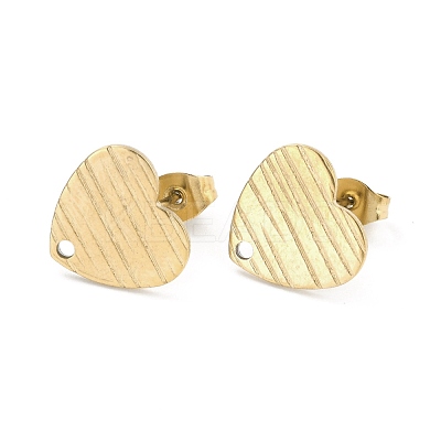 Ion Plating(IP) 304 Stainless Steel Stud Earring Findings STAS-I183-03B-G-1