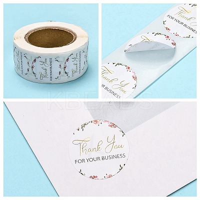 1 Inch Thank You Theme Self-Adhesive Paper Stickers LS-DIY-K027-B05-1