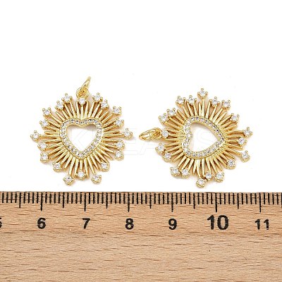 Brass Micro Pave Cubic Zirconia Pendants KK-C132-01B-G-1