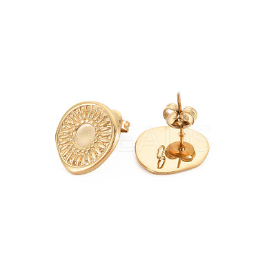 Ion Plating(IP) 304 Stainless Steel Stud Earring Findings STAS-N097-238LG-1