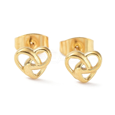 304 Stainless Steel Stud Earrings EJEW-Q788-08G-1