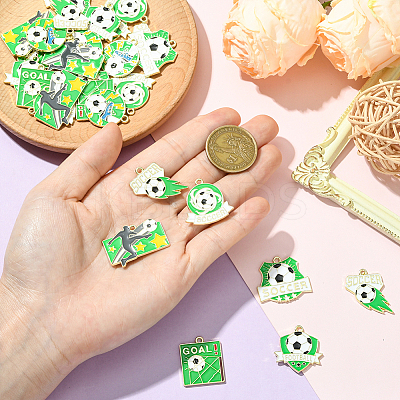 28Pcs 7 Styles Alloy Enamel Pendants FIND-SC0019-56-1