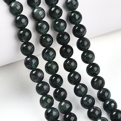 Natural Green Kyanite Beads Strands G-T140-6mm-07-1