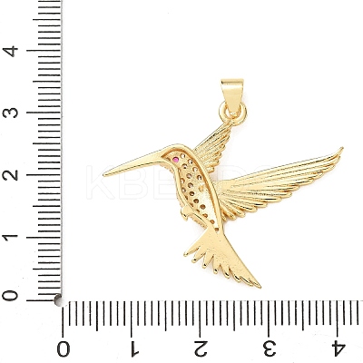 Rack Plating Brass Micro Pave Cubic Zirconia Pendants KK-E072-23G-1