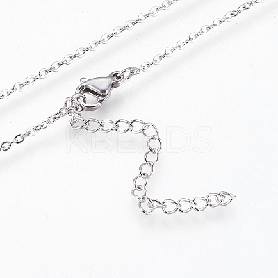 Tarnish Resistant 304 Stainless Steel Pendant Necklaces LS-NJEW-P224-16P-1
