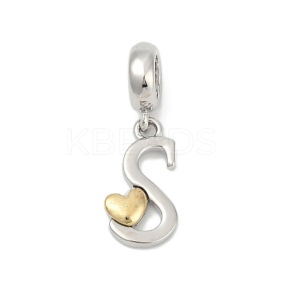 Brass European Dangle Charms LS-KK-Z097-01S-GP-1