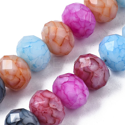 Opaque Baking Paint Glass Beads Strands EGLA-N006-009C-A18-1