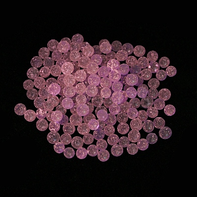 Luminous Glow in the Dark Transparent Glass Round Beads GLAA-F124-B08-1