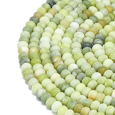 Natural Chinese Jade Beads Strands G-P575-A19-6x4mm-03-1