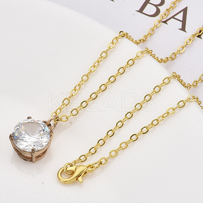 Brass Cable Chains Necklace Making MAK-N029-01G-1