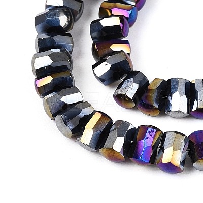 Electroplate Opaque Glass Beads Strands EGLA-N022-09A-C01-1