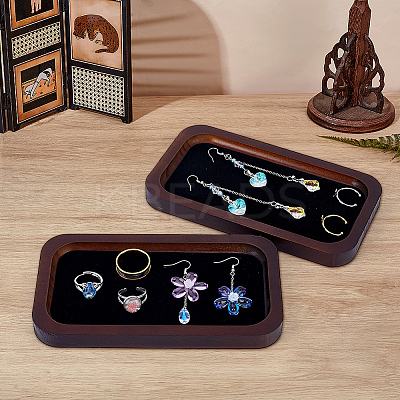Rectangle Wooden Organizer Display Jewelry Plates ODIS-WH0099-221B-1