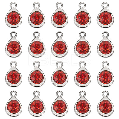 20Pcs Faceted Glass Charms RGLA-TADJ0001-01C-1