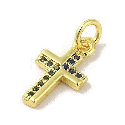 Brass Micro Pave Cubic Zirconia Pendants KK-M283-20I-02-1