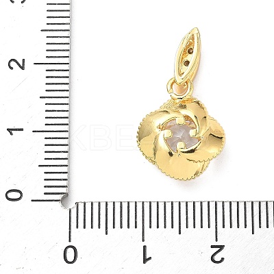 Brass Micro Pave Cubic Zirconia Pendants KK-D357-32G-1