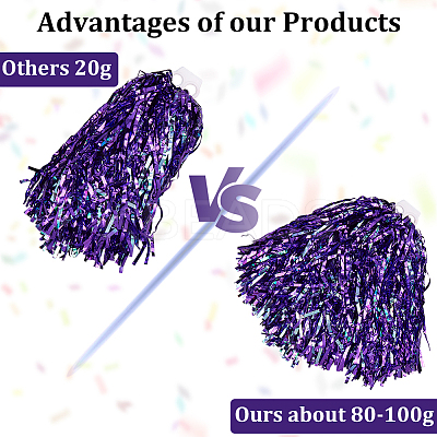 Plastic Cheerleading Pom Poms Cheerleading Hand Flowers AJEW-WH20010-89B-1