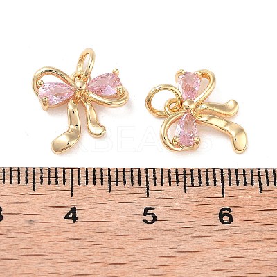 Brass Micro Pave Cubic Zirconia Pendants KK-B102-12G-03-1