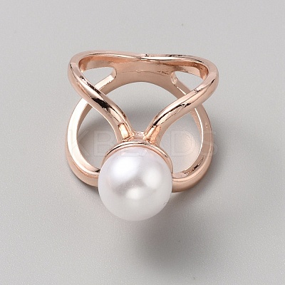 Alloy with Plastic Scarf Buckle Ring AJEW-CJC0009-03RG-1