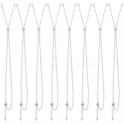 10Pcs 2MM 304 Stainless Steel Singapore Chain Necklace Making AJEW-SC0004-02-1