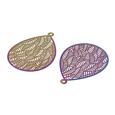 201 Stainless Steel Filigree Pendants SA-CBA7F03-01-1