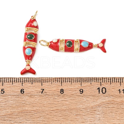 Brass Enamel Pendants KK-C143-44A-G04-1