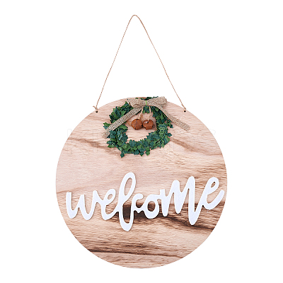 Wooden Ornaments HJEW-WH0006-42-1
