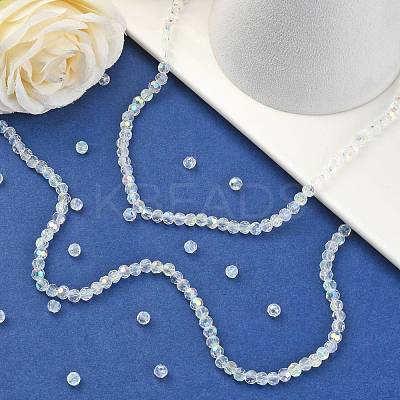 Glass Beads Strands GF4mmC28-AB-1