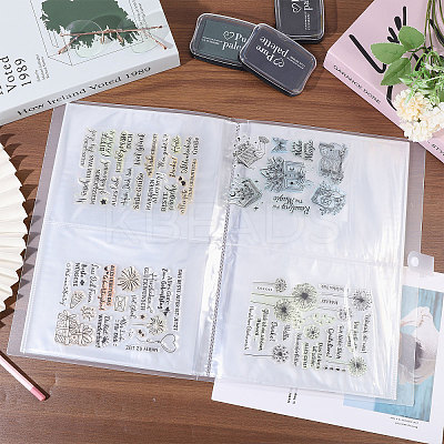 8 Inch 2 Grids Transparent PP Plastic Photocard Storage Albums AJEW-WH0419-72C-1