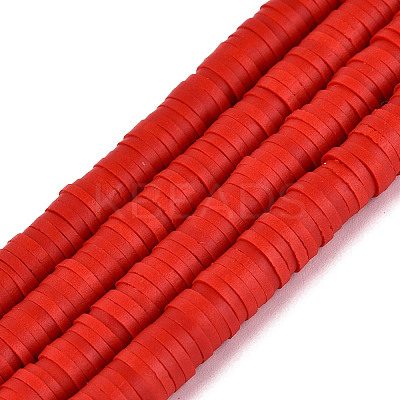 Handmade Polymer Clay Beads Strands CLAY-R089-6mm-038-1
